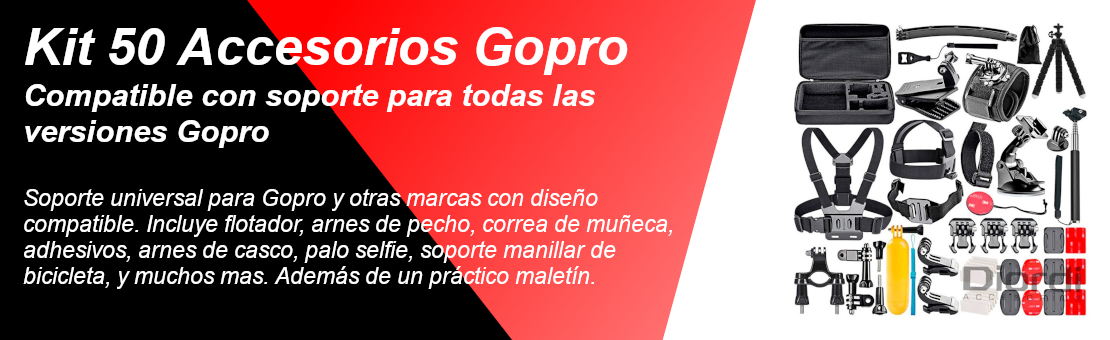 Kit 50 Accesorios Gopro